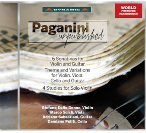 the album cover for Stefano delle Donne - Paganini Unpublished