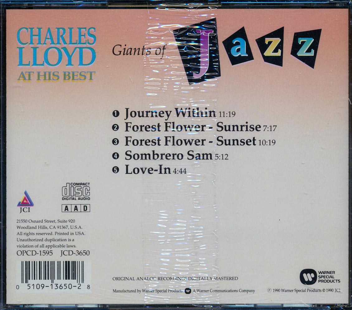 Charles Lloyd - At His Best: Giants Of Jazz 5 Music CD