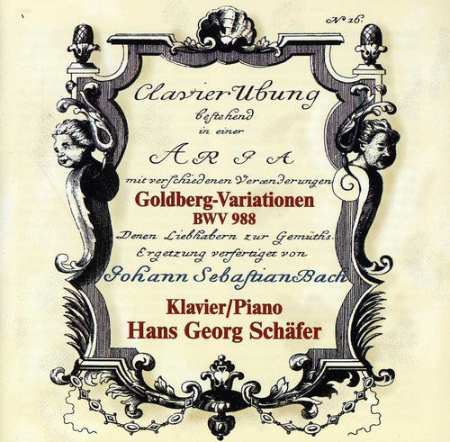 the album cover for Hans-Georg Schäfer - Goldberg Variations