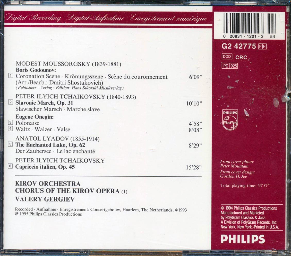 Tchaikovsky - Capriccio Italien; Marche Slav; Polonaise And Waltz From Eugene Onegin; Moussorgsky (Arr. Shostakovich): Coronation Scene From Boris Godounov; Lyadov: The Enchanted Lake (marked/ltd stock) Music CD