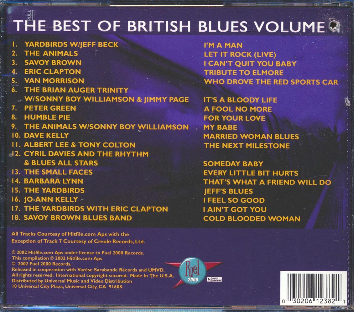 Eric Clapton The Yardbirds Jeff Beck The Animals Jimmy Page Etc Best Of British Blues 2 marked/ltd stock Music CD