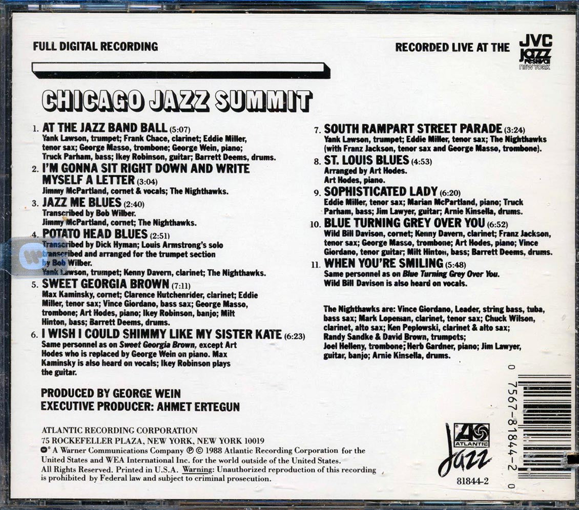 Various Chicago Jazz Summit marked/ltd stock Music CD