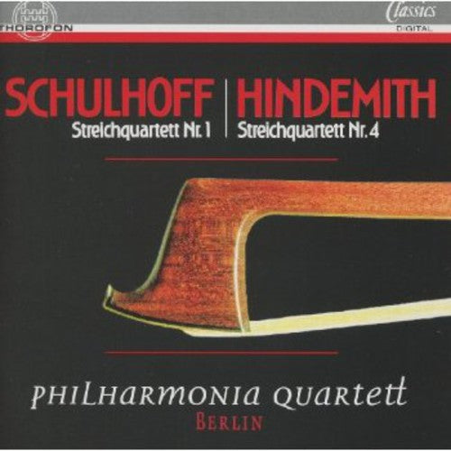 Schulhoff / Philharmonia Quartett Berlin - String Qt No 1 / Qt No 5 - Music CD