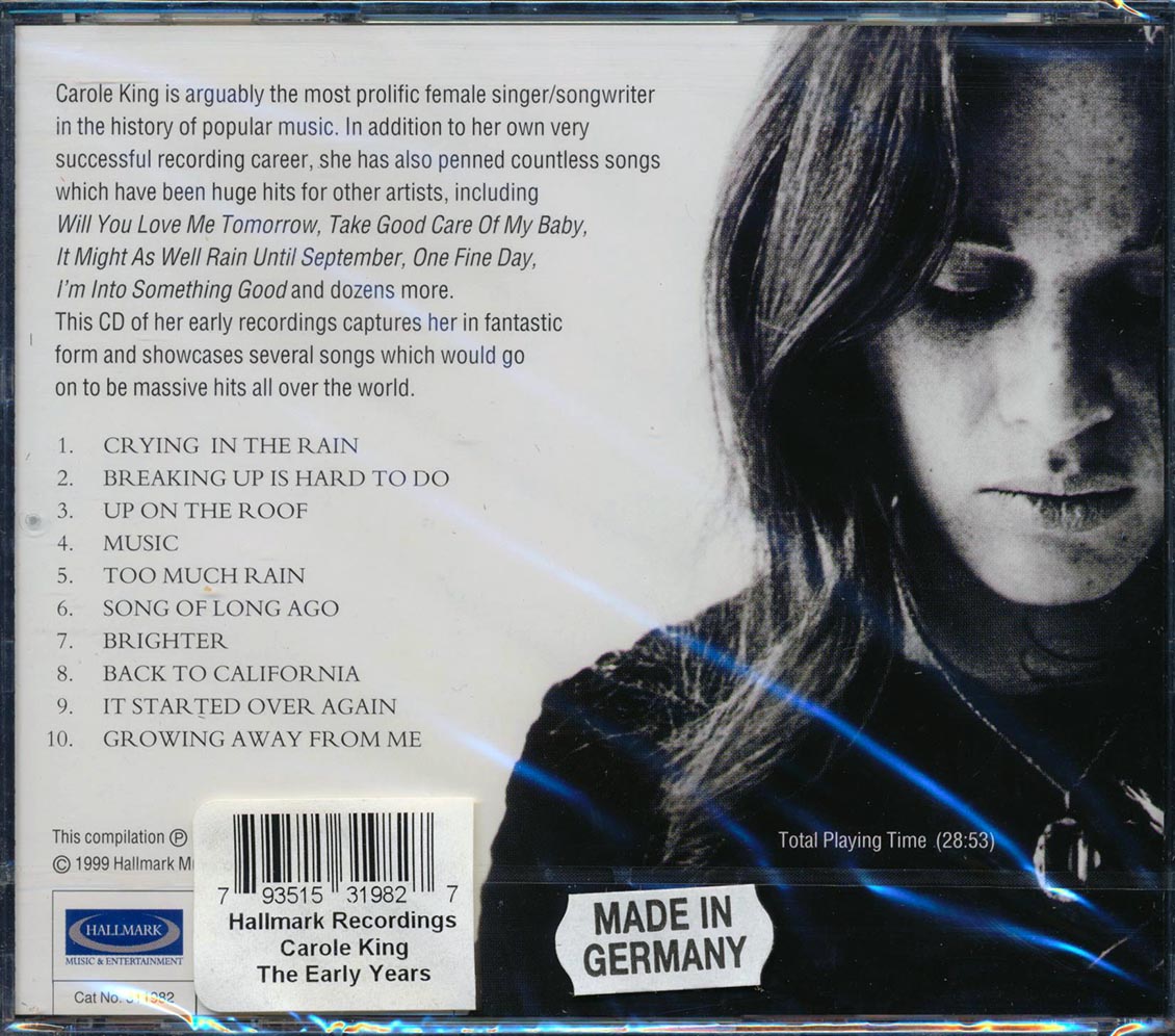 Carole King - The Early Years Music CD