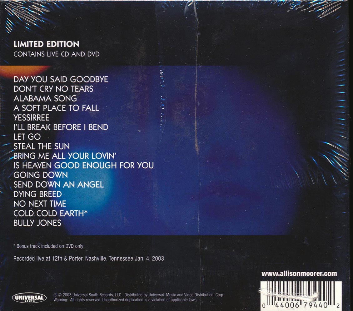 Allison Moorer - Show (ltd. ed.) (incl. DVD) (marked/ltd stock) Music CD