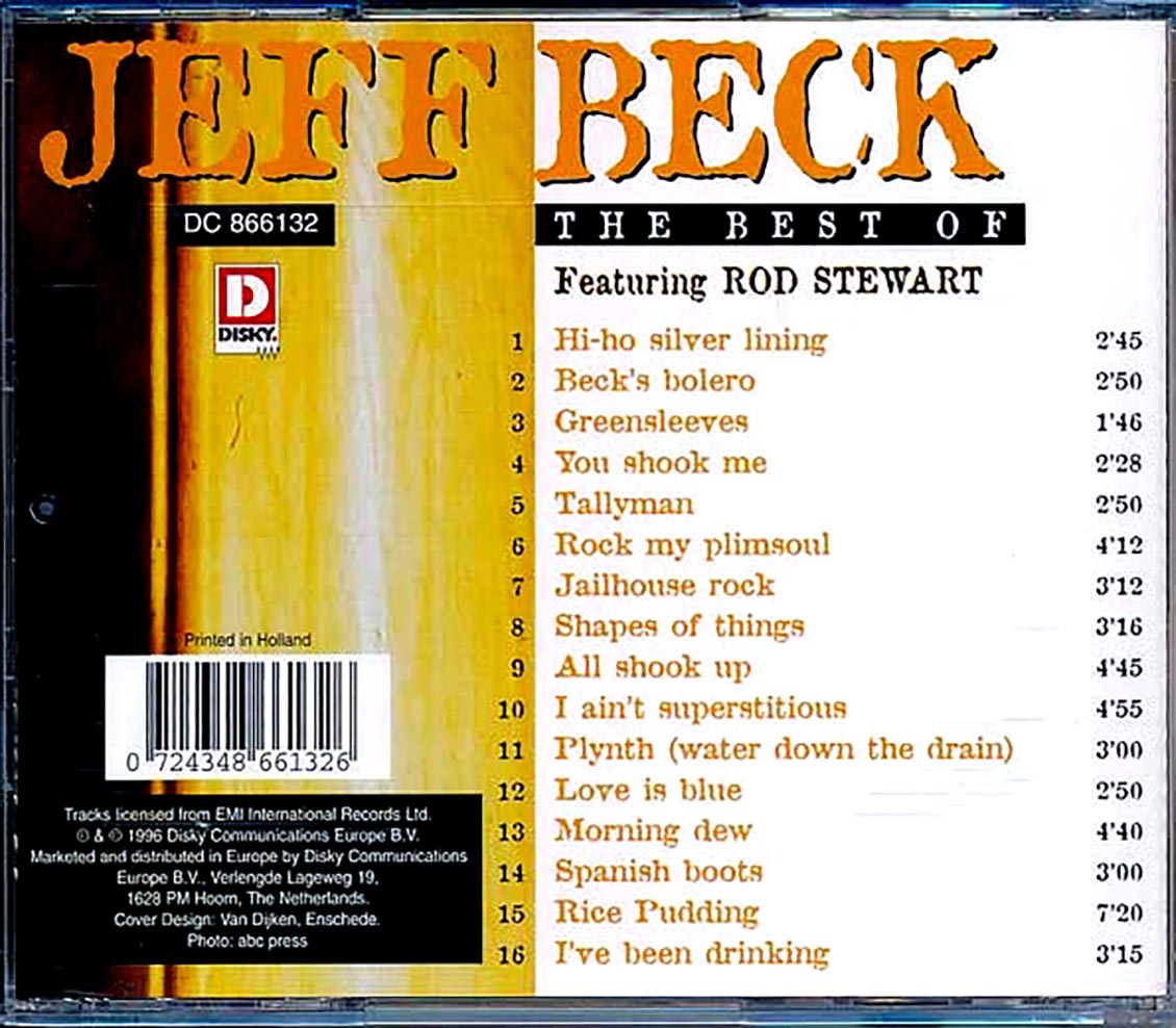 Jeff Beck - Best Of Jeff Beck Music CD