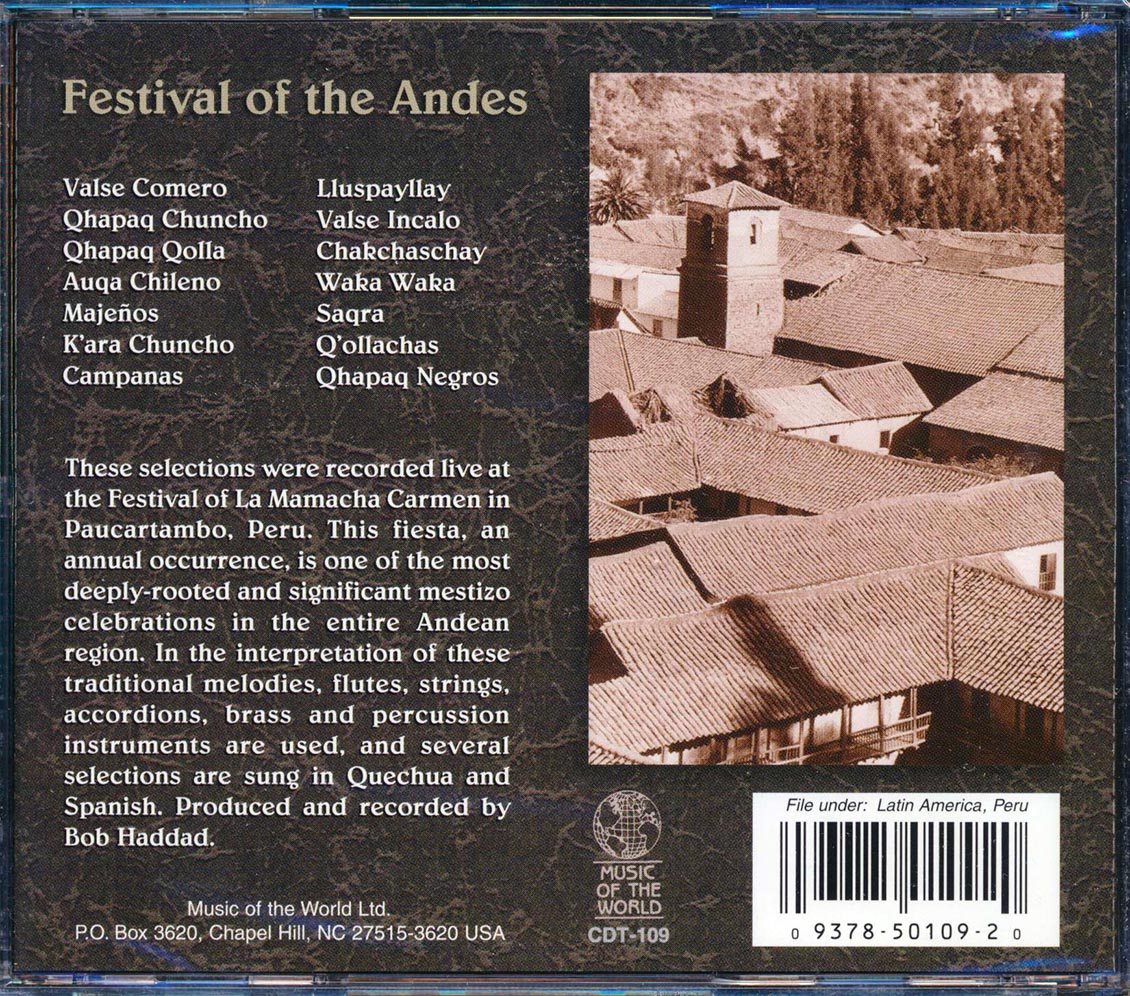 Paucartambo - Festival Of The Andes Music CD