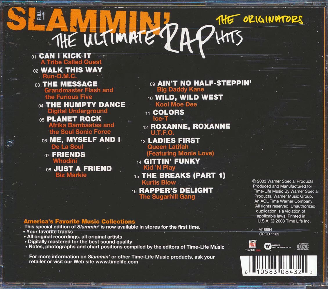Ice-T, Big Daddy Kane, Digital Underground, De La Soul, Etc. - Slammin': The Ultimate Rap Hits, The Originators Music CD