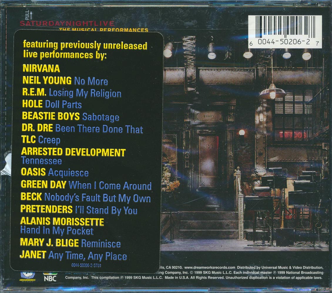 Nirvana, Neil Young, REM, Hole, Dr. Dre, Beck, Green Day, Etc. - SNL 25: Saturday Night Live Musical Performances Volume 2 Music CD