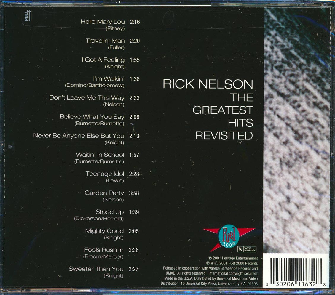 Rick Nelson - The Greatest Hits Revisited (marked/ltd stock) Music CD