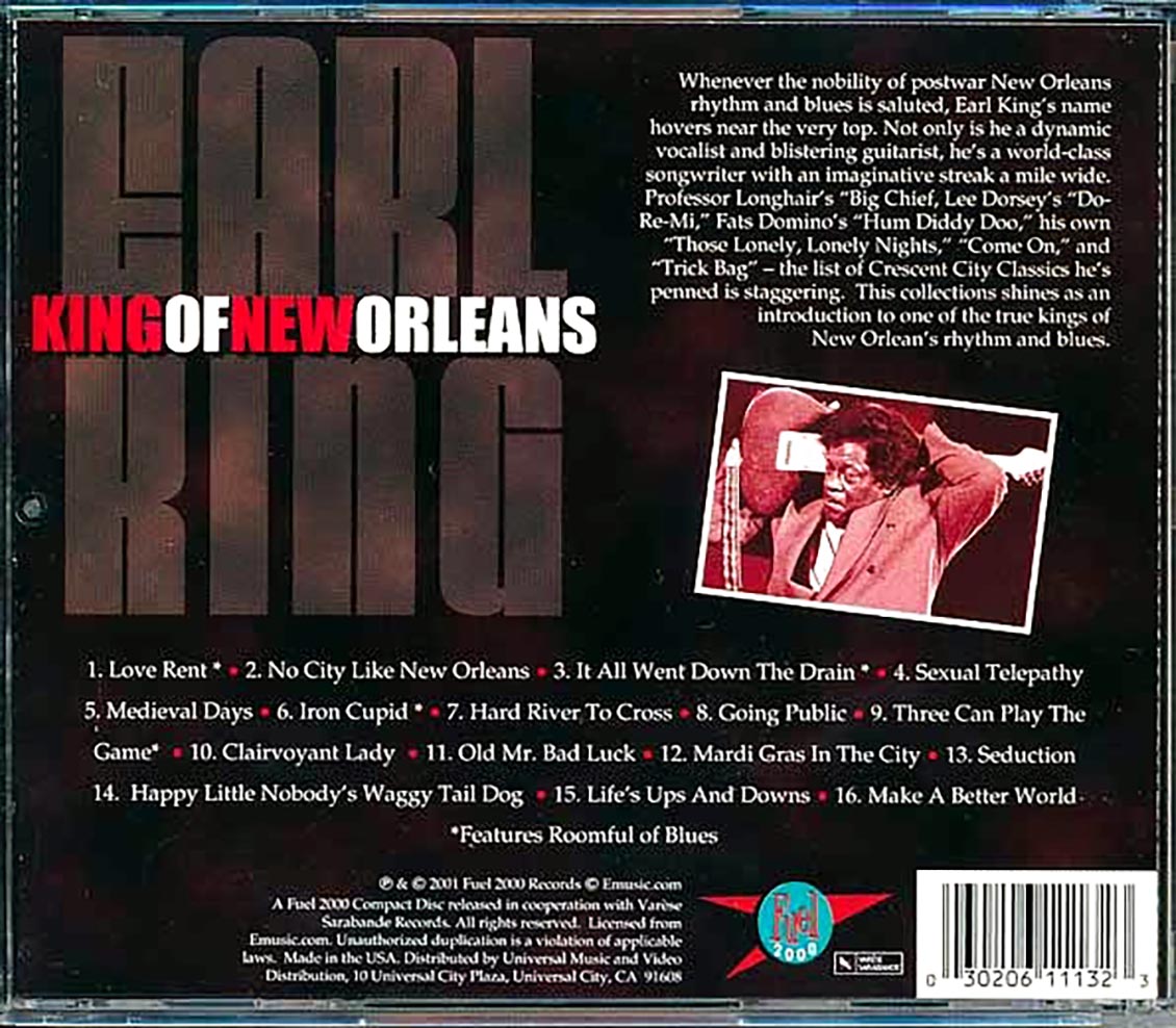 Earl King - King Of New Orleans (marked/ltd stock) Music CD