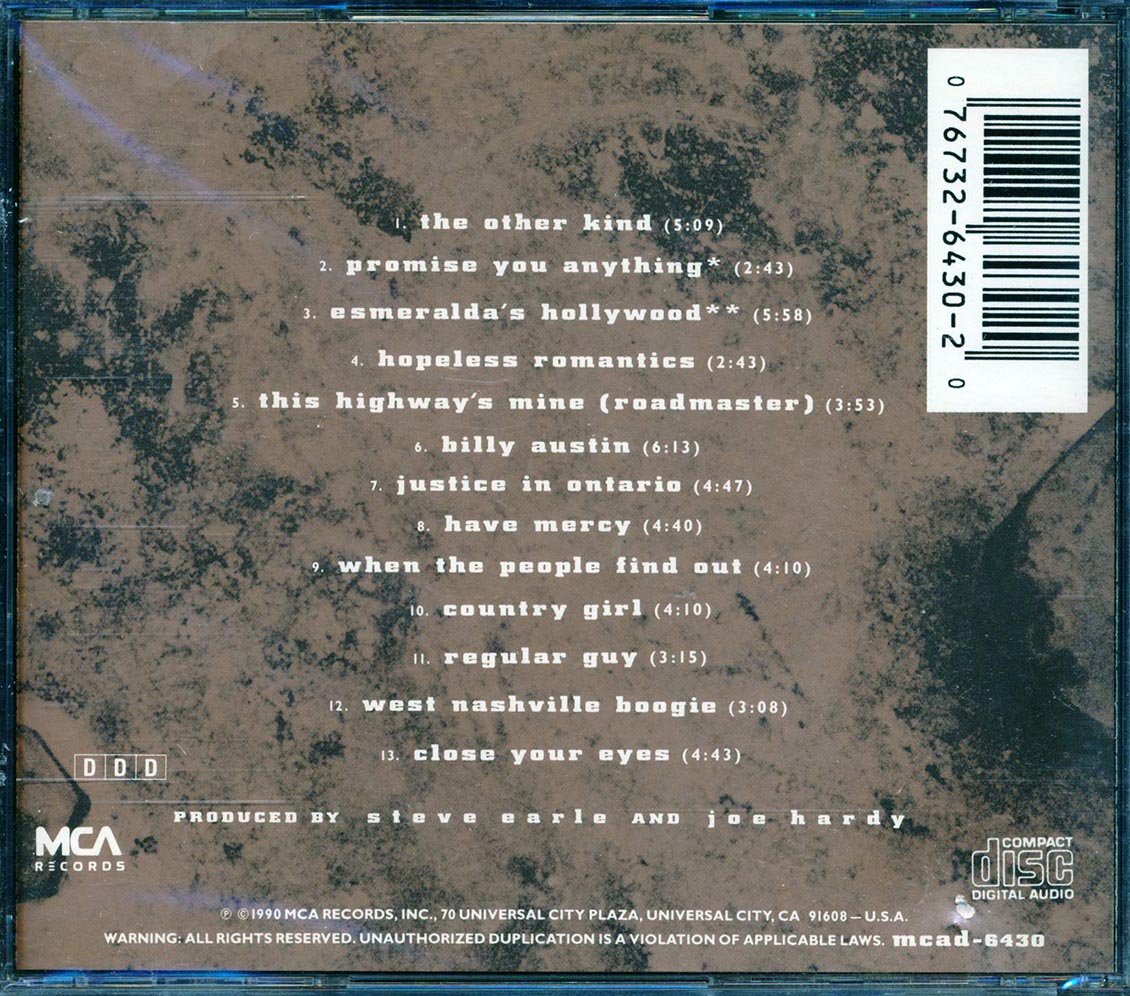 Steve Earle & The Dukes - The Hard Way (marked/ltd stock) Music CD