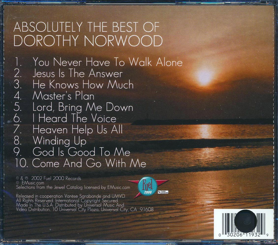 Dorothy Norwood - Absolutely The Best Of Dorothy Norwood (marked/ltd stock) Music CD