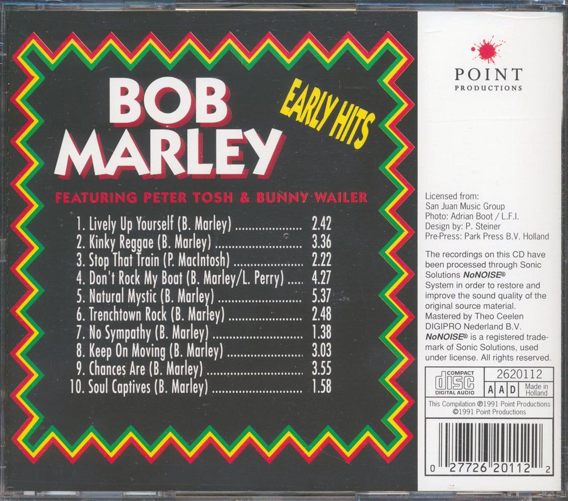 Bob Marley Early Hits Music CD