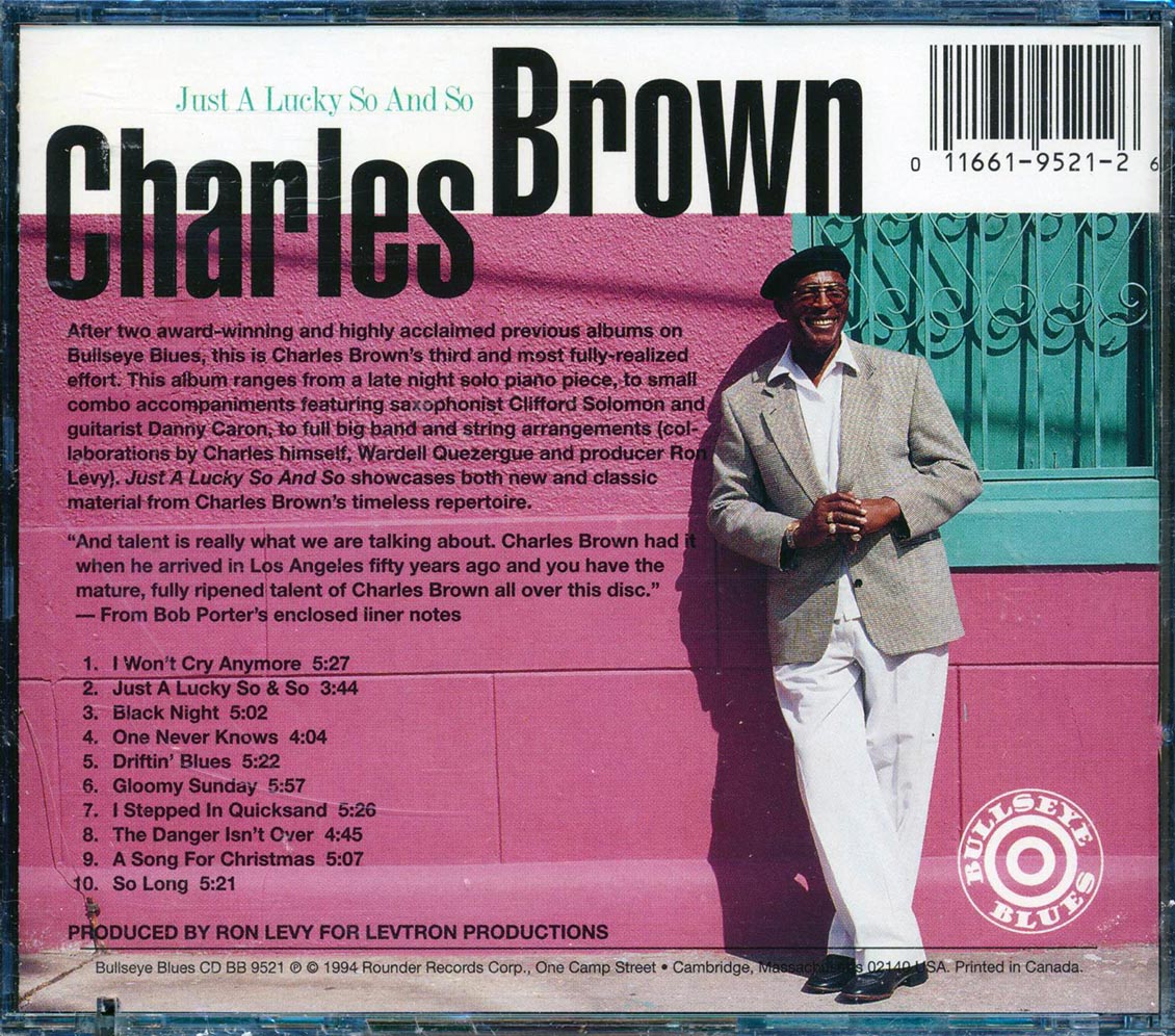 Charles Brown - Just A Lucky So And So (marked/ltd stock) Music CD