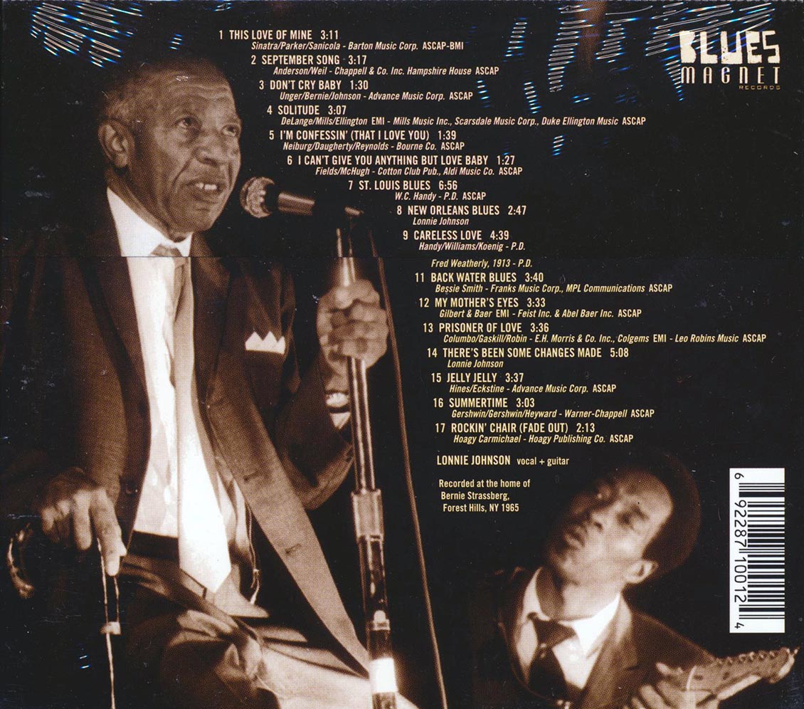 Lonnie Johnson - The Unsung Blues Legend: The Living Room Session (deluxe 3-fold digipak) Music CD