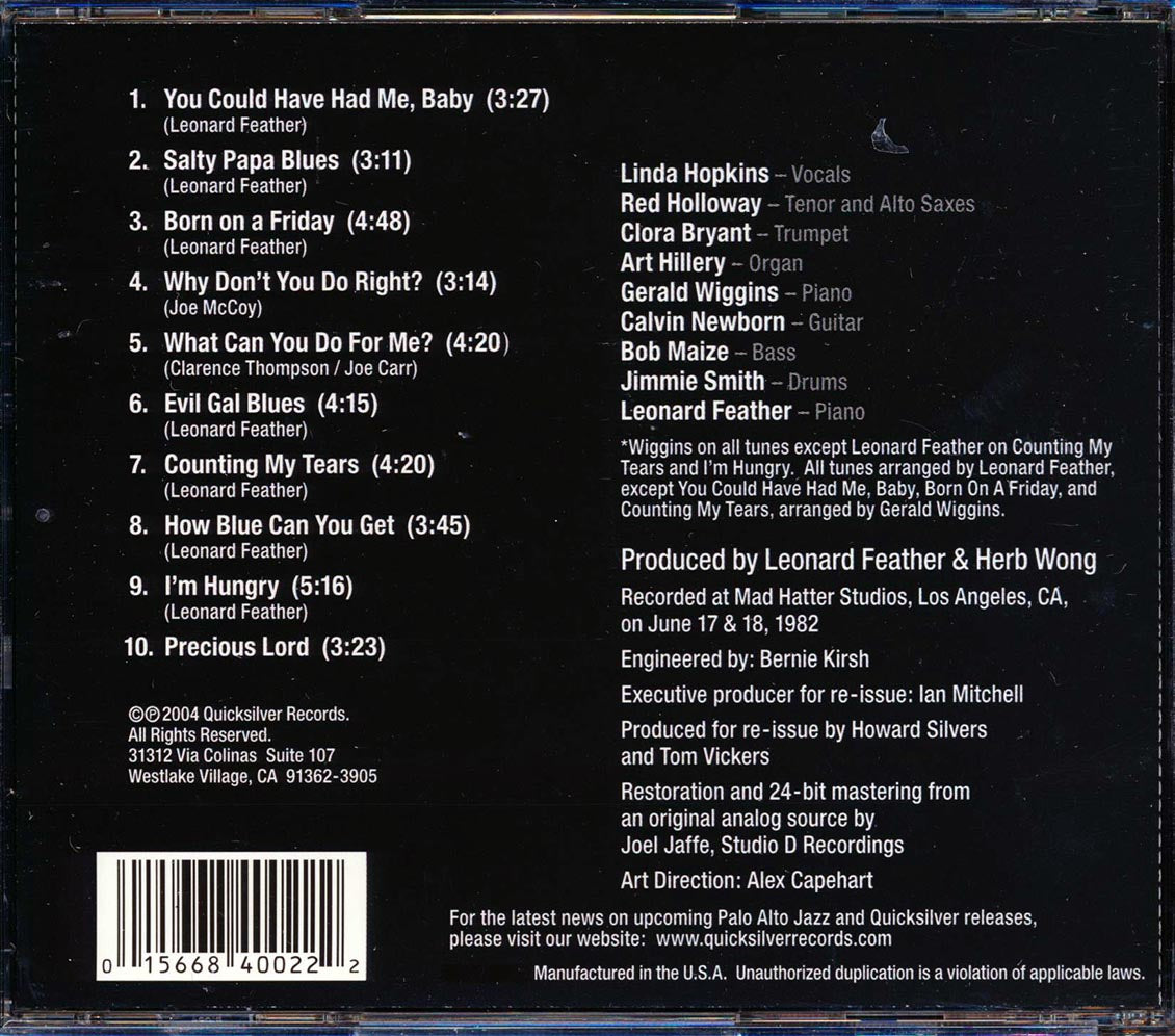 Linda Hopkins - How Blue Can You Get Music CD