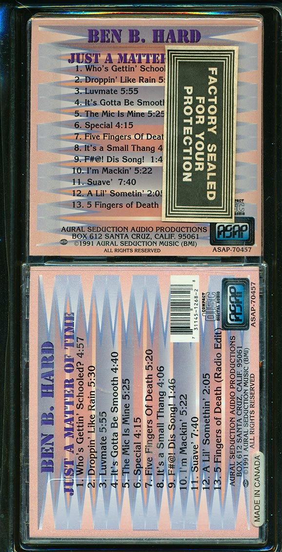 Ben B Hard - Just A Matter Of Time (orig. longbox packaging) Music CD