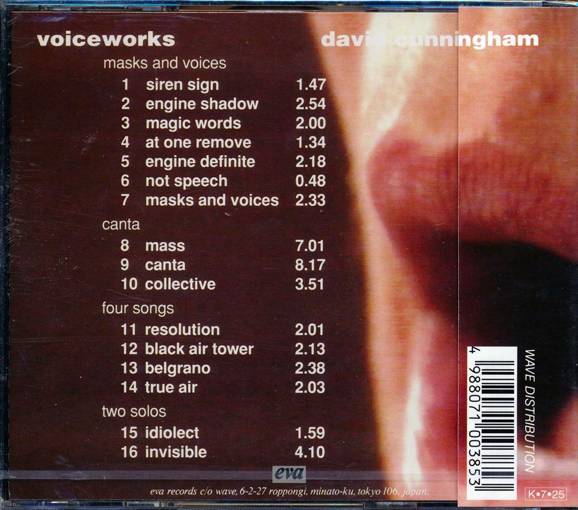 David Cunningham - Voiceworks Music CD