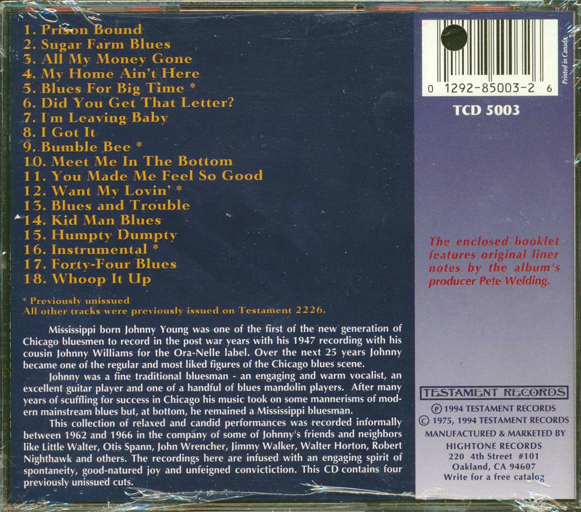 Johnny Young - Johnny Young & His Friends (marked/ltd stock) Music CD