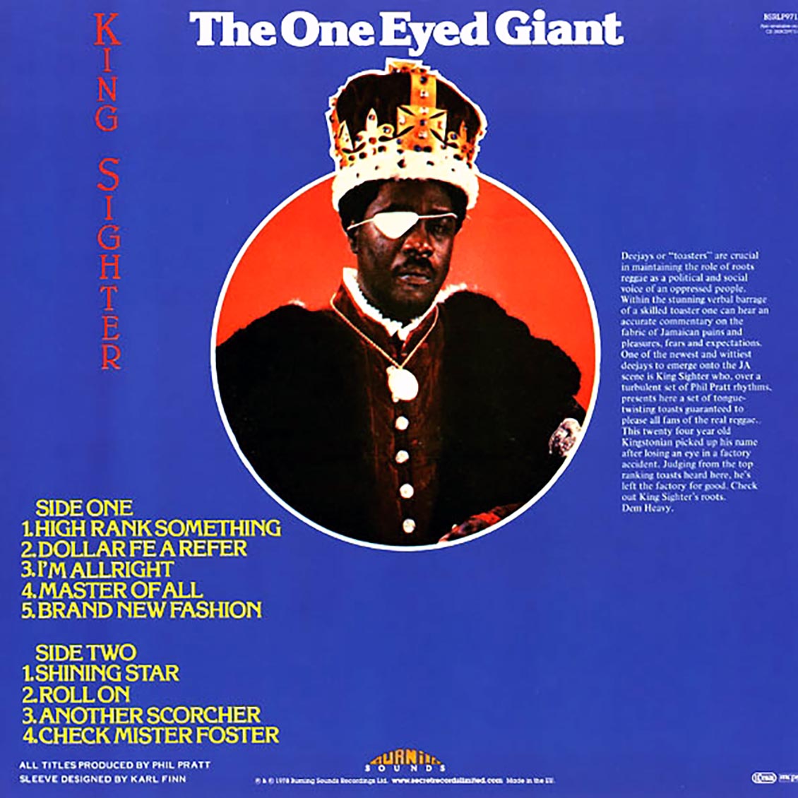 King Sighter - The One Eyed Giant (ltd. ed.) (180g) Vinyl Record