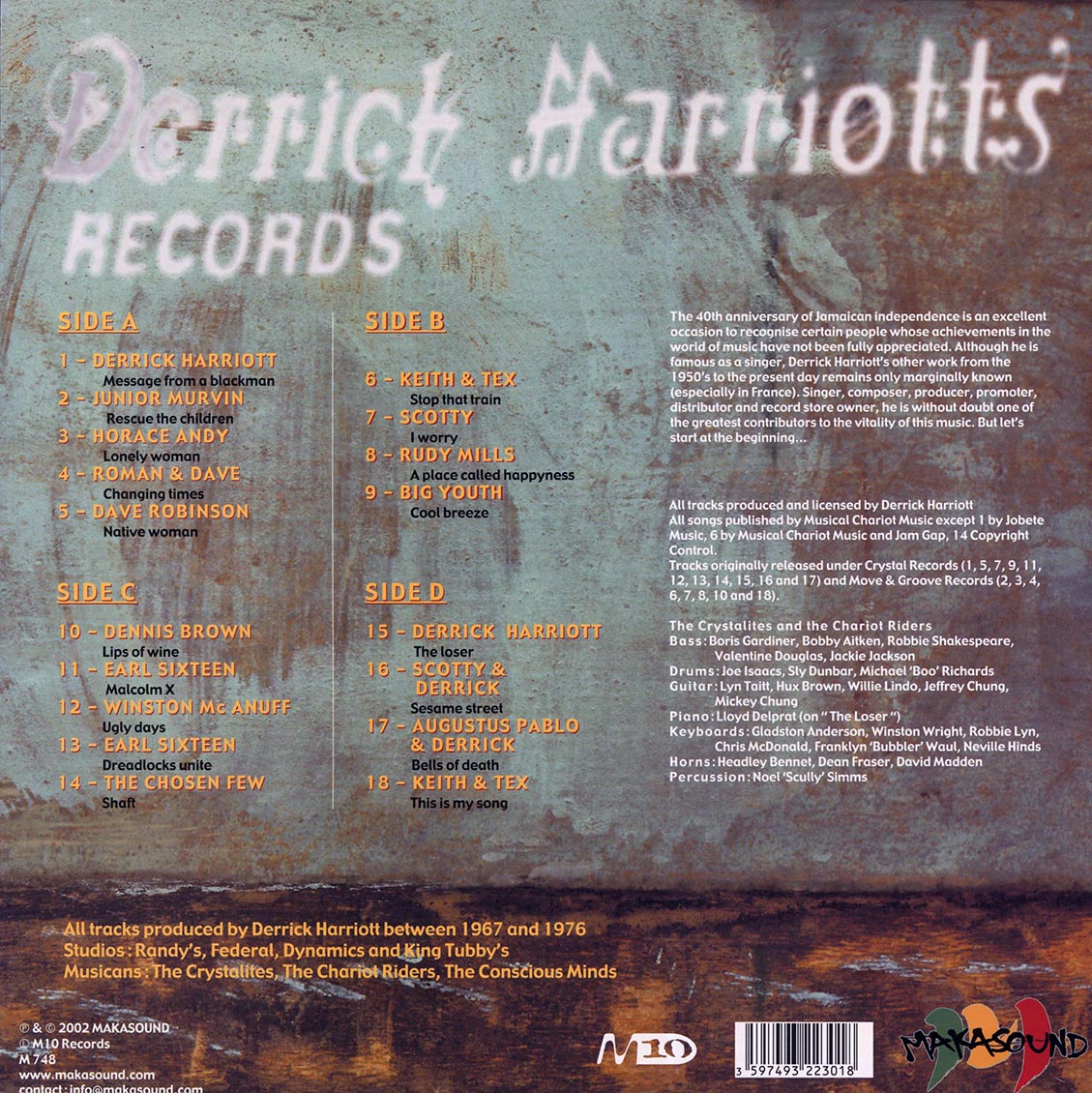 Keith & Tex, Rudy Mills, Horace Andy, Scotty, Earl Sixteen, Etc. - A Place Called Jamaica: Derrick Harriott's Productions 60's & 70's (2xLP) Vinyl Record