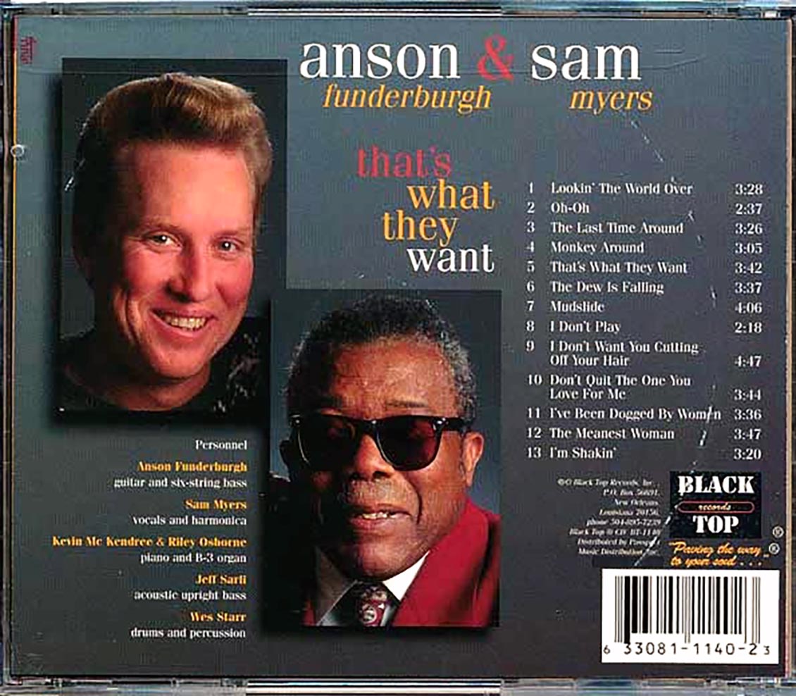Sam Myers, Anson Funderburgh - That's What They Want Music CD