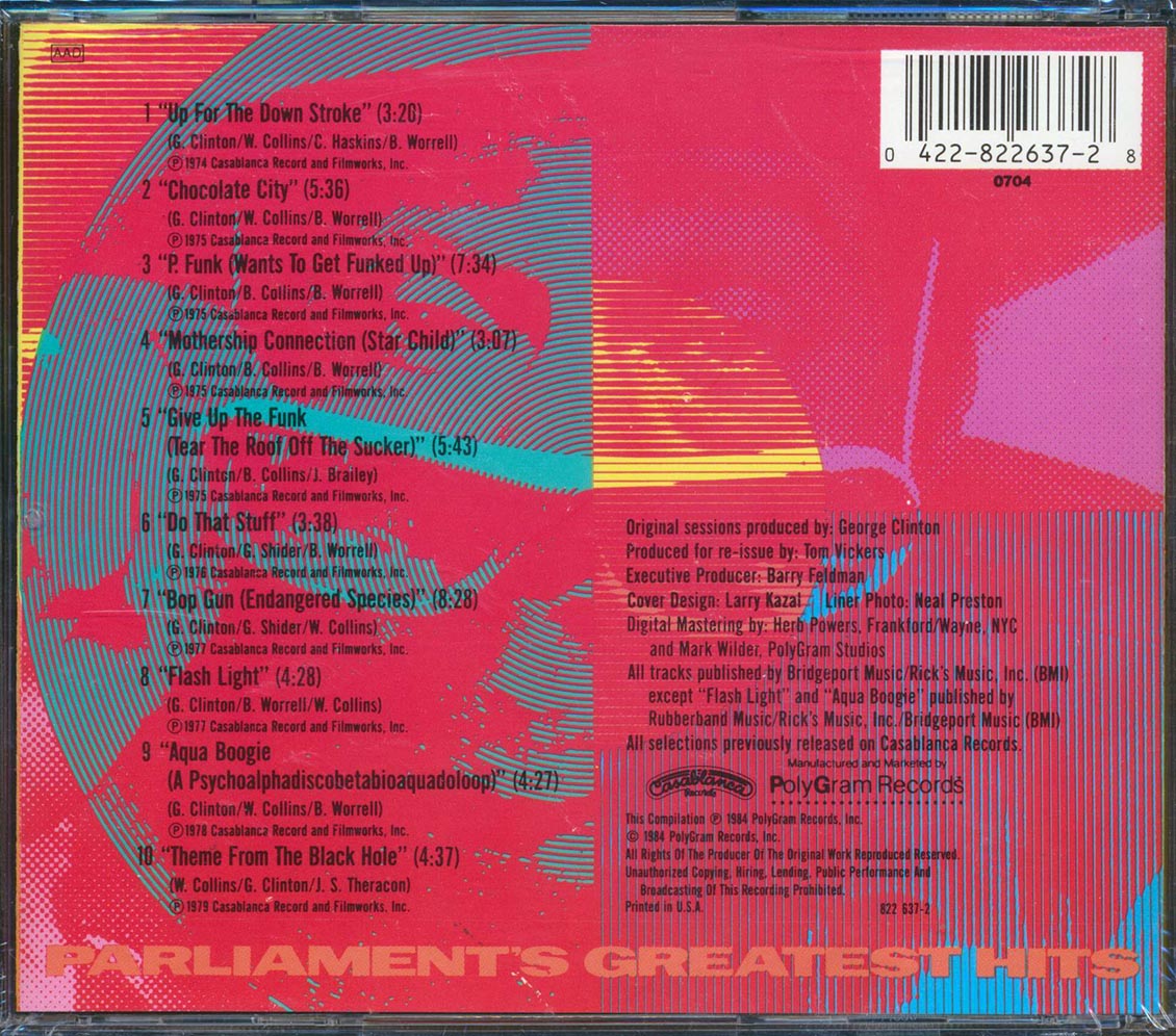 Parliament Parliament's Greatest Hits Uncut Funk The Bomb Music CD