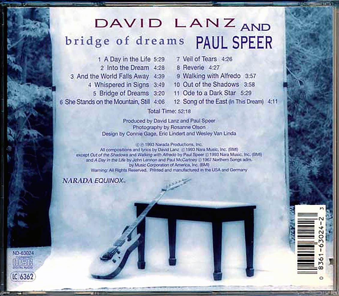 David Lanz, Paul Speer - Bridge Of Dreams (marked/ltd stock) Music CD