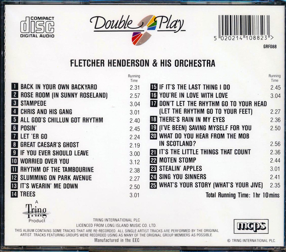 Fletcher Henderson & His Orchestra - Fletcher Henderson & His Orchestra (25 tracks) Music CD