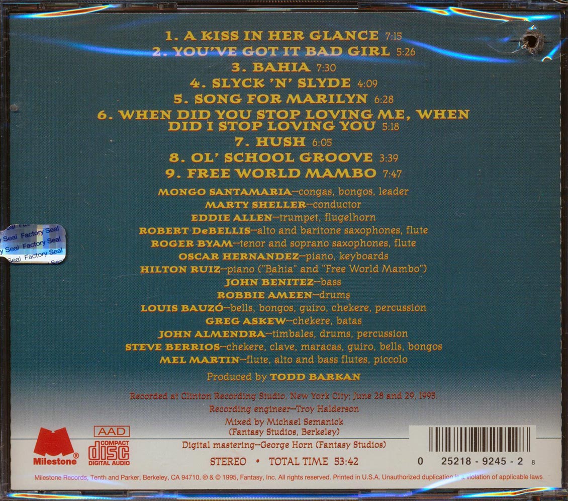 Mongo Santamaria - Mongo Returns Music CD