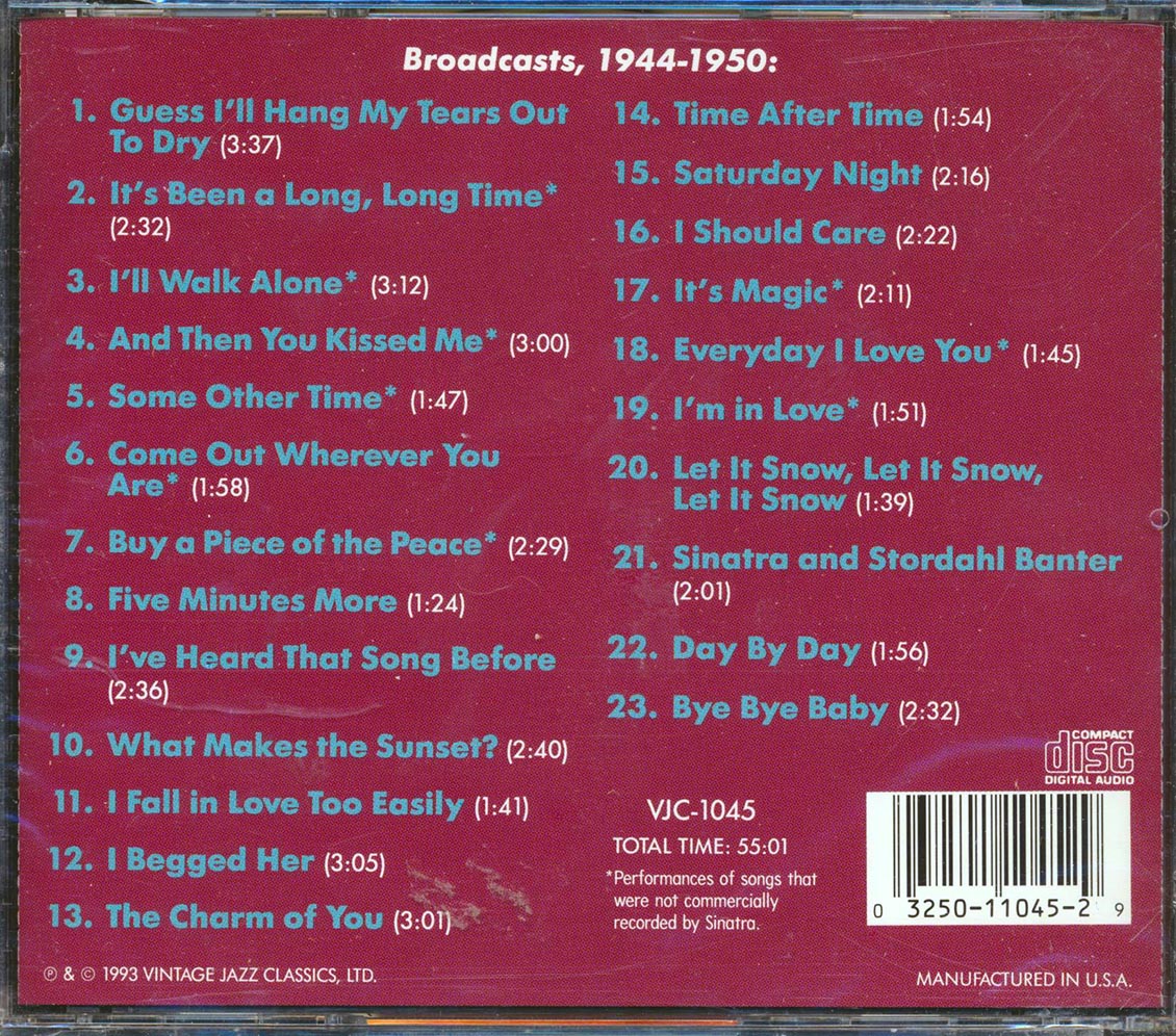 Frank Sinatra - Sings The Songs Of Sammy Cahn And Jule Styne Music CD