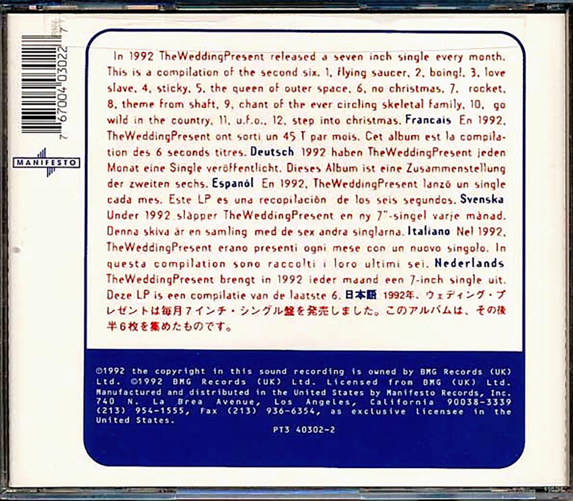 The Wedding Present - Hit Parade 2 Music CD