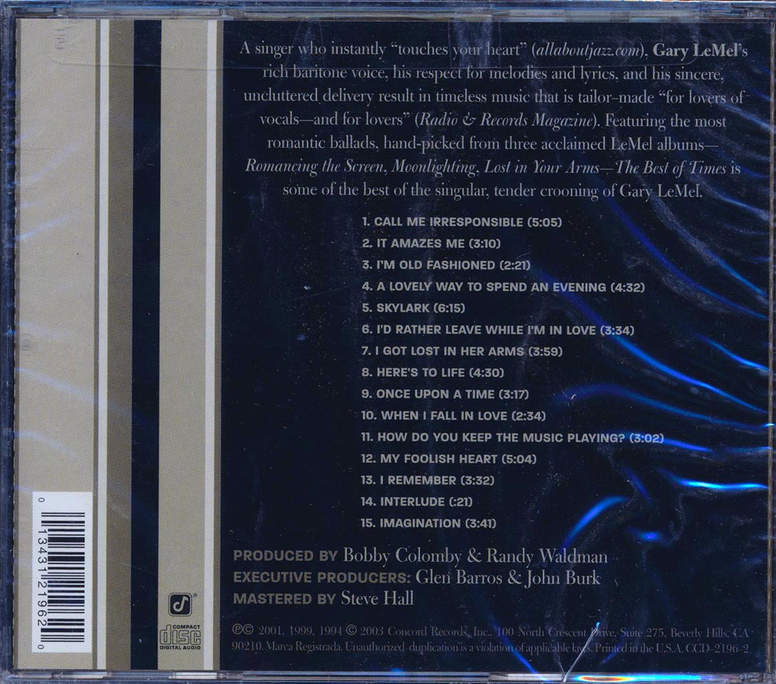 Gary LeMel - The Best Of Times Music CD