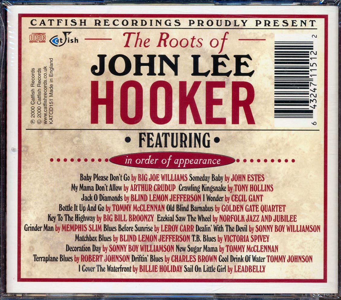 Big Joe Williams, John Estes, Arthur Crudup, Etc. - The Roots Of John Lee Hooker (incl. large booklet) Music CD