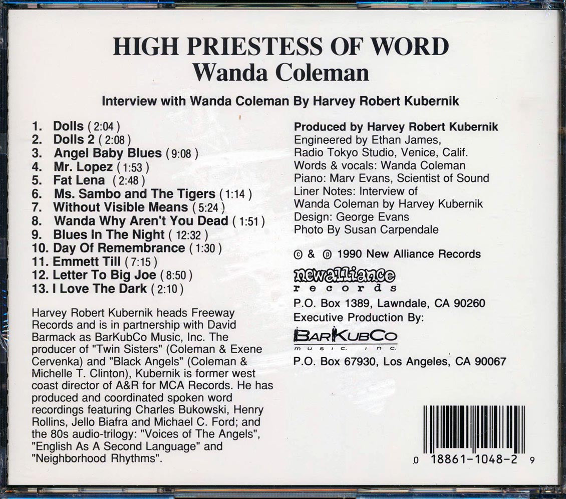 Wanda Coleman - High Priestess Of Word (marked/ltd stock) Music CD