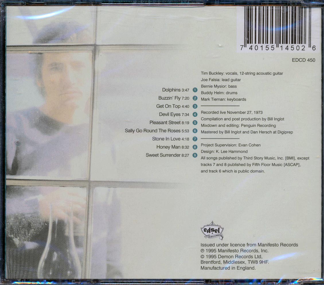 Tim Buckley - Honeyman: Recorded Live 1973 Music CD