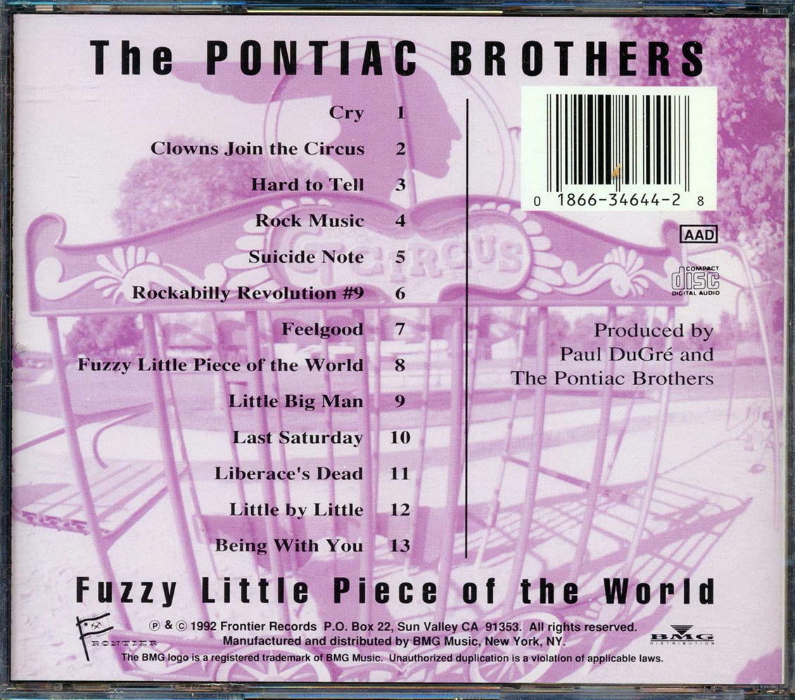 The Pontiac Brothers - Fuzzy Little Piece Of The World Music CD