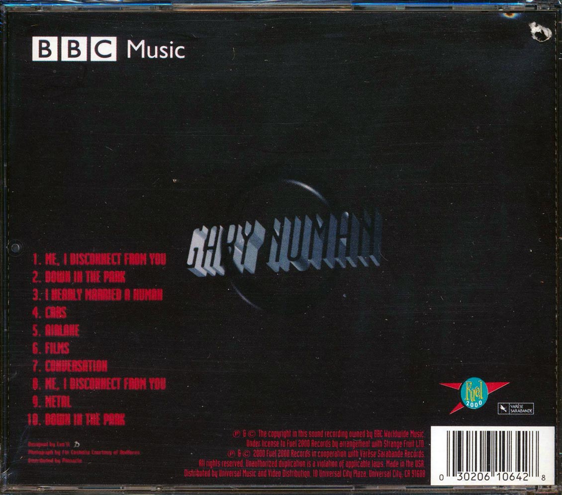 Gary Numan The BBC Sessions marked/ltd stock Music CD