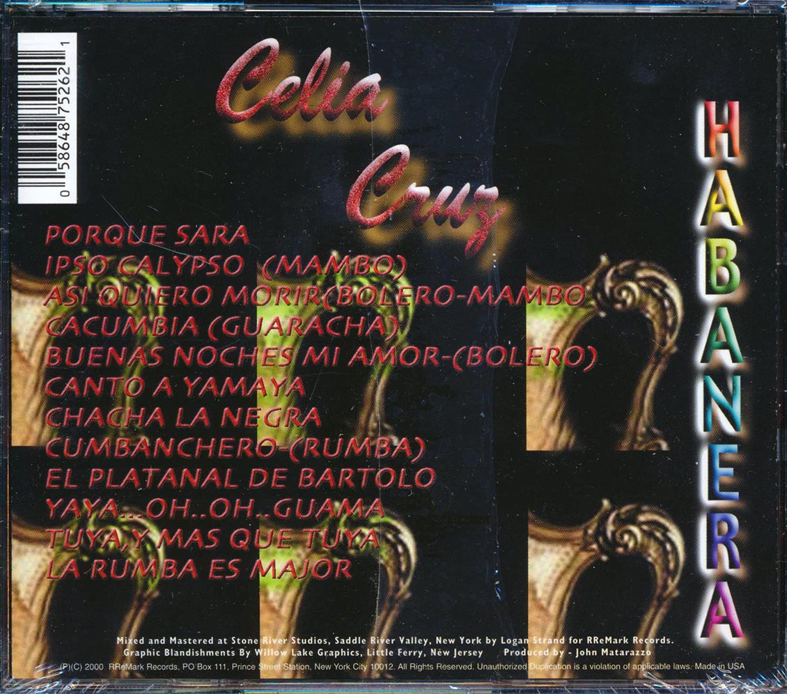 Celia Cruz - Habanera Music CD
