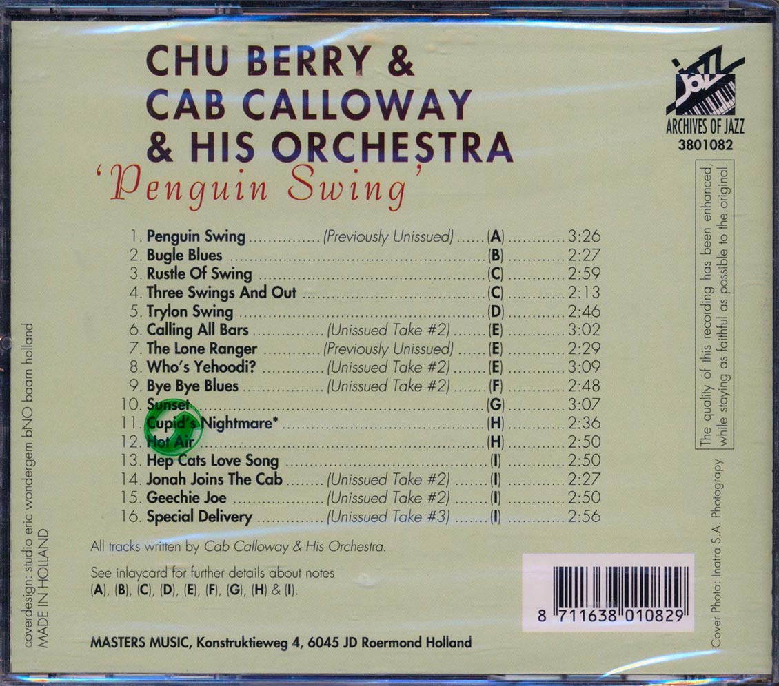 Chu Berry, Cab Calloway - Penguin Swing (incl. large booklet) Music CD