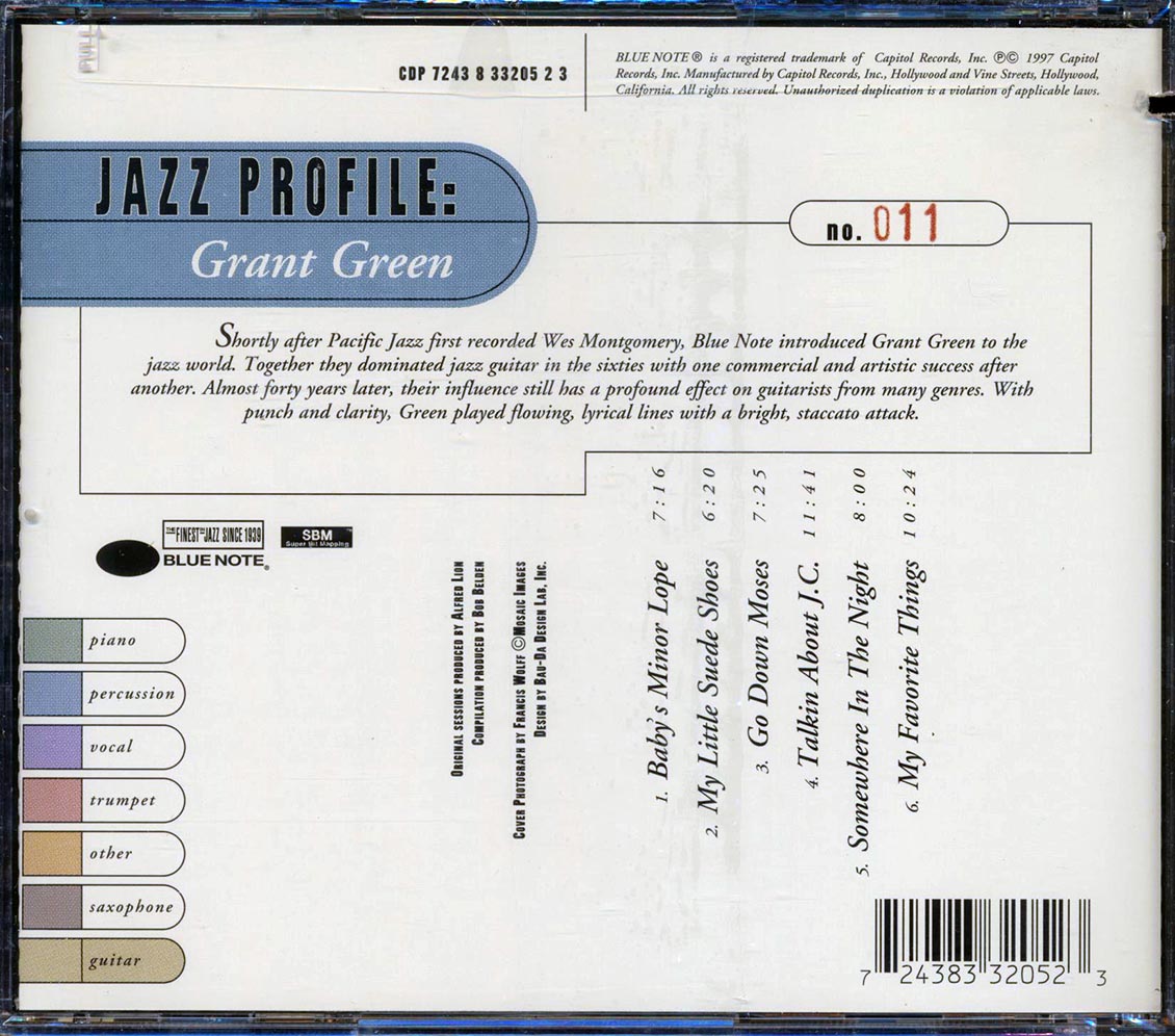 Grant Green - Jazz Profile (marked/ltd stock) Music CD