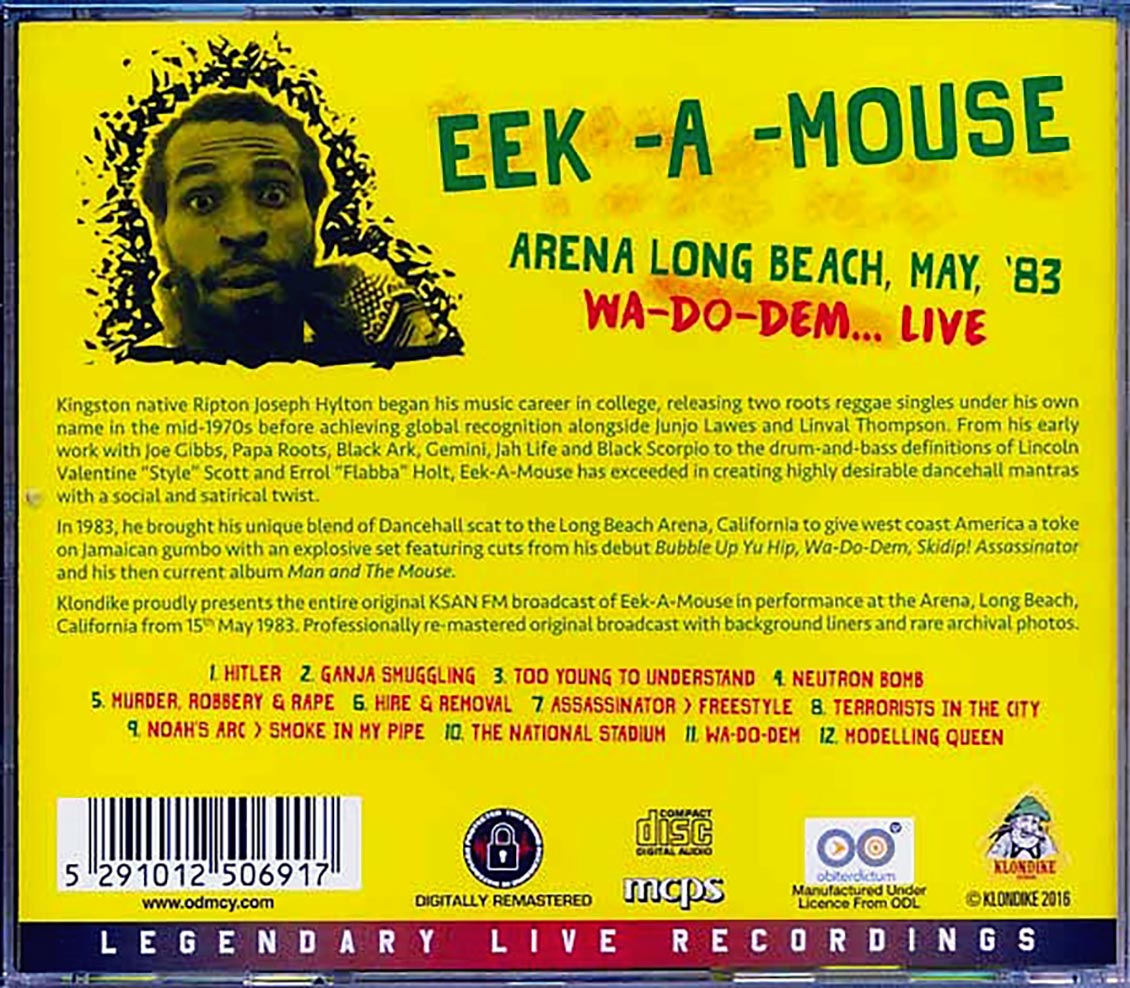 Eek A Mouse - Arena Long Beach May '83: Wa Do Dem Live Music CD