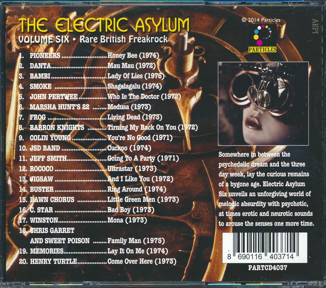 Bambi, Smoke, Frog, Jigsaw, Henry Turtle, Pioneers, Etc. - The Electric Asylum Volume 6: Rare British Freakrock 1971-1976 Music CD