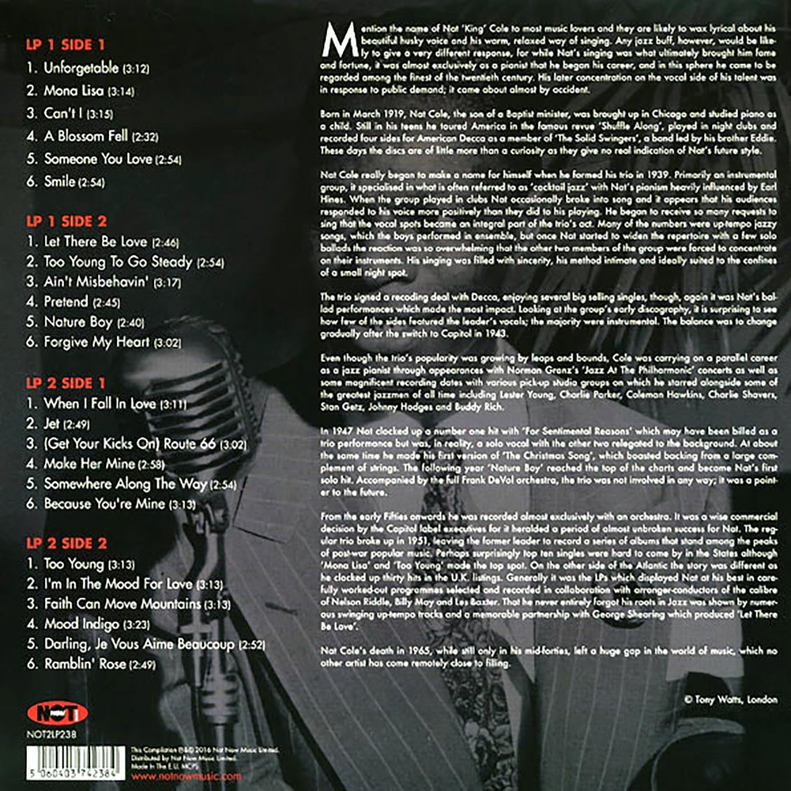 Nat King Cole - The Very Best Of Nat King Cole (2xLP) (180g) Vinyl Record