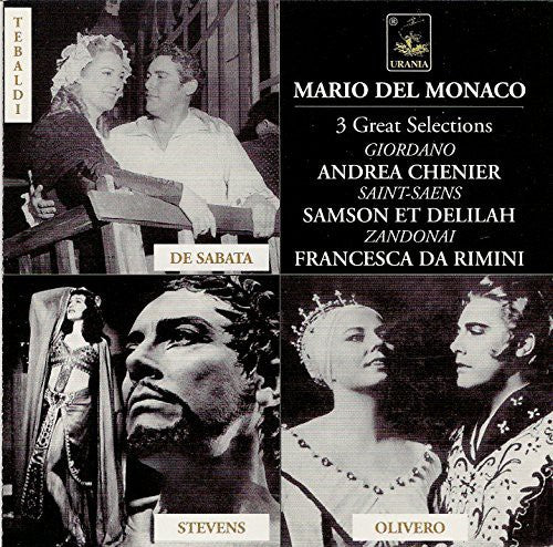 the album cover for Giordano / Zandonai / Saint-Saens / Monaco - 3 Operatic Selections