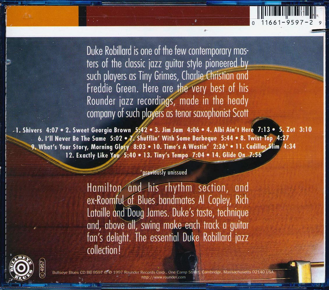 Duke Robillard - Plays Jazz: The Rounder Years (marked/ltd stock) Music CD