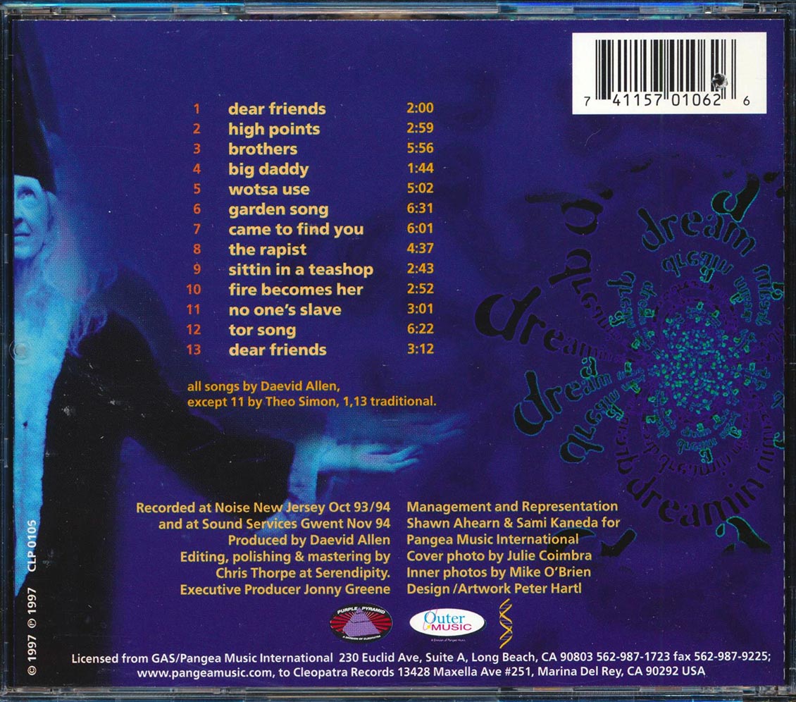 David Allen - Dreaming A Dream (marked/ltd stock) Music CD