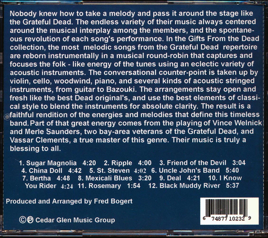 Various Gifts From The Dead Grateful Dead Tribute Music CD