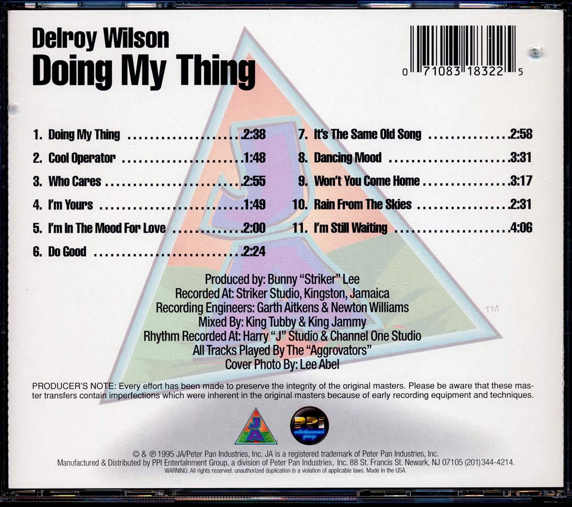 Delroy Wilson - Doing My Thing (marked/ltd stock) Music CD